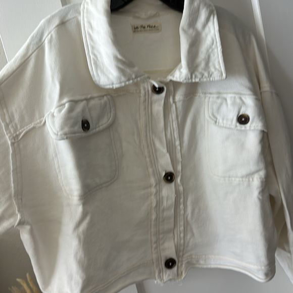 Free People We The Free Saturday Cropped Shacket - Picture 6 of 7